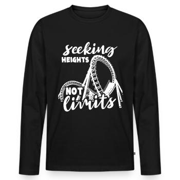Roller coaster - Men's Premium Organic Long Sleeve Shirt - black - Front - Nico (187cm)