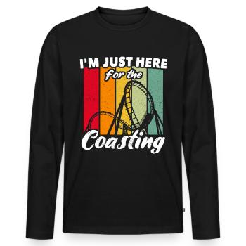 Roller Coaster Amusement Park Roller Coaster Lovers - Men's Premium Organic Long Sleeve Shirt - black - Front - Nico (187cm)