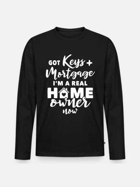 Homeowner New Home - Men's Premium Organic Long Sleeve Shirt - black