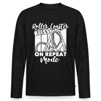 Roller Coaster - Männer Premium Bio Langarmshirt - Schwarz - Vorne - Nico (187cm)