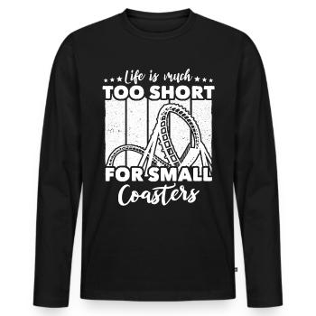 Roller Coaster - Männer Premium Bio Langarmshirt - Schwarz - Vorne - Nico (187cm)