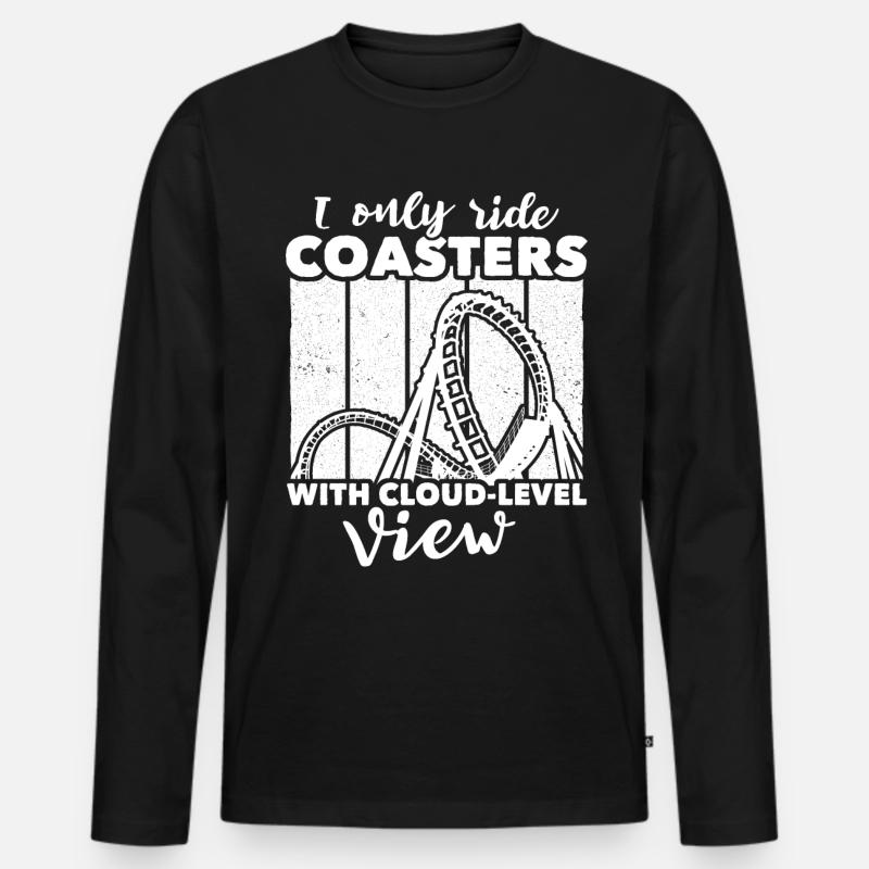 Roller Coaster - Männer Premium Bio Langarmshirt - Schwarz