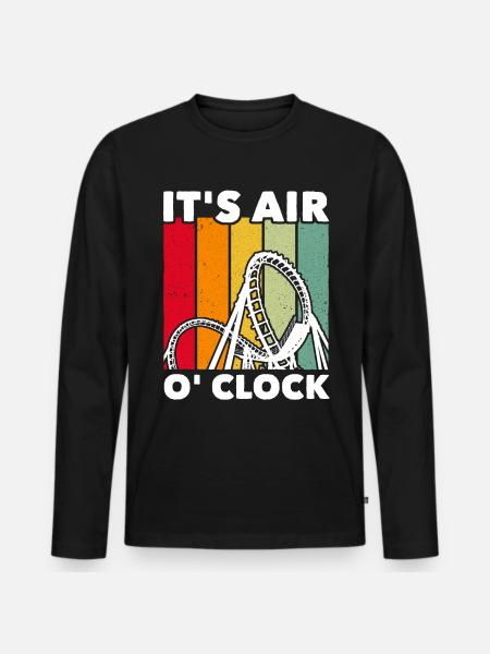 Achterbahn Roller Coaster - Men's Premium Organic Long Sleeve Shirt - black