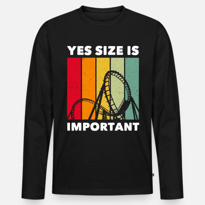 Achterbahn Roller Coaster - Männer Premium Bio Langarmshirt - Schwarz