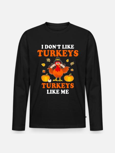 Turkey - Men's Premium Organic Long Sleeve Shirt - black