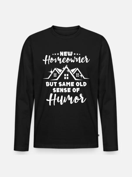 Homeowner - Men's Premium Organic Long Sleeve Shirt - black