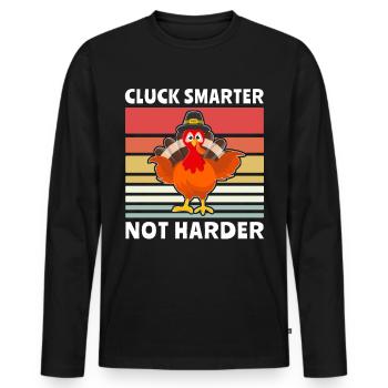 Truthahn Erntedankfest - Männer Premium Bio Langarmshirt - Schwarz - Vorne - Nico (187cm)