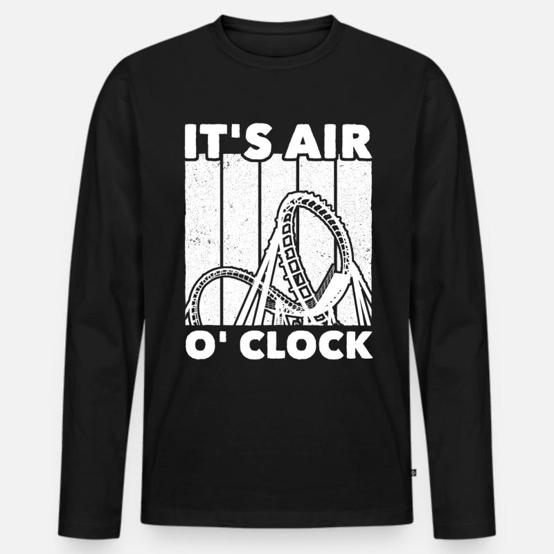 Achterbahn Roller Coaster - Men's Premium Organic Long Sleeve Shirt - black