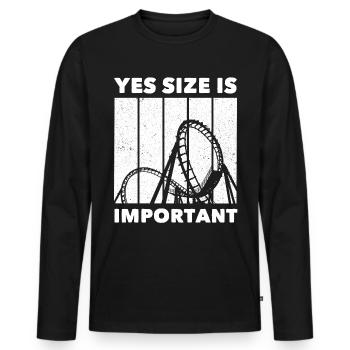 Roller Coaster Roller Coaster Rider - Men's Premium Organic Long Sleeve Shirt - black - Front - Nico (187cm)