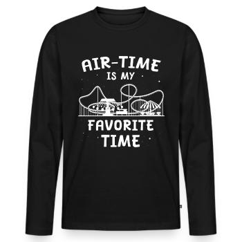 Roller Coaster Roller Coaster Rider - Men's Premium Organic Long Sleeve Shirt - black - Front - Nico (187cm)