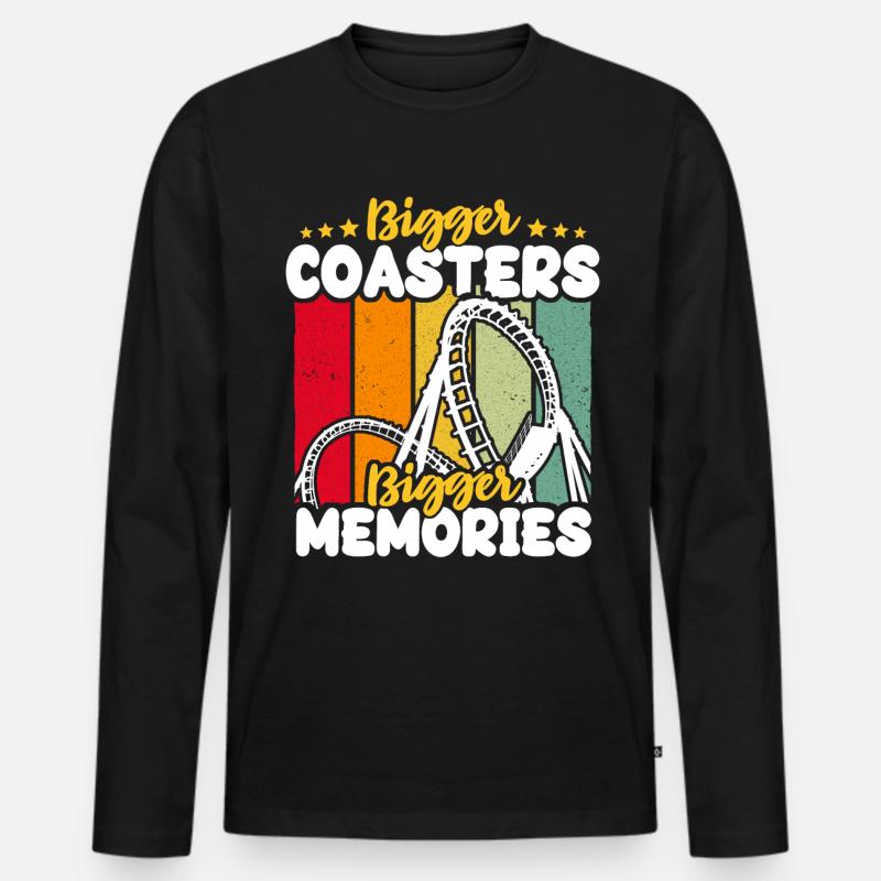 Roller Coaster Roller Coaster Riders - T-shirt manches longues Premium bio Homme - noir