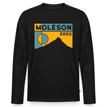 Moléson Wanderung Tour Andenken Souvenir Geschenk - Männer Premium Bio Langarmshirt - Schwarz - Vorne - Nico (187cm)
