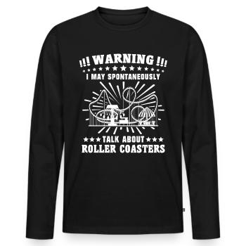 Roller Coaster - Männer Premium Bio Langarmshirt - Schwarz - Vorne - Nico (187cm)