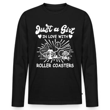 Roller coaster - Men's Premium Organic Long Sleeve Shirt - black - Front - Nico (187cm)