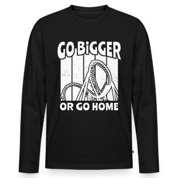 Roller Coaster Roller Coaster Riders - Men's Premium Organic Long Sleeve Shirt - black - Front - Nico (187cm)