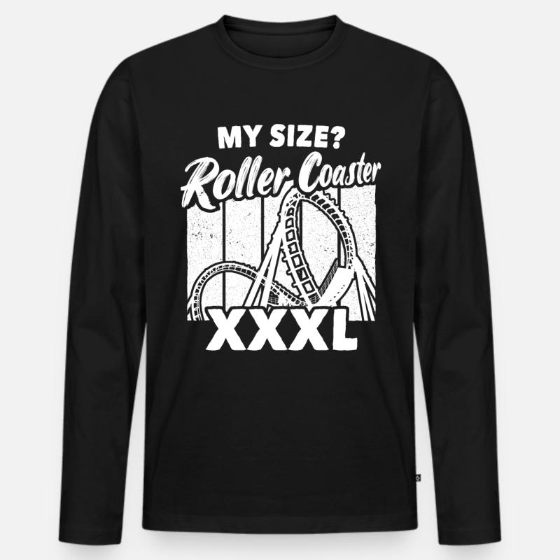 Achterbahn Roller Coaster - Men's Premium Organic Long Sleeve Shirt - black