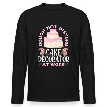 Cupcake Artist Baking - Men's Premium Organic Long Sleeve Shirt - black - Front - Nico (187cm)