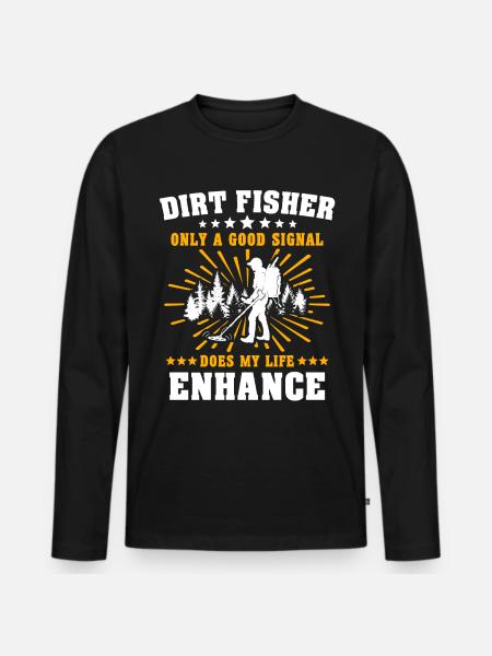 Metal detector - Men's Premium Organic Long Sleeve Shirt - black
