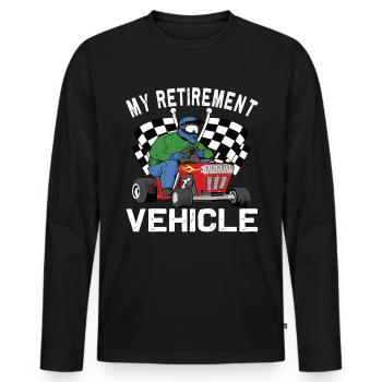 Retraite de garde de course de pelouse drôle - T-shirt manches longues Premium bio Homme - noir - Devant - Nico (187cm)