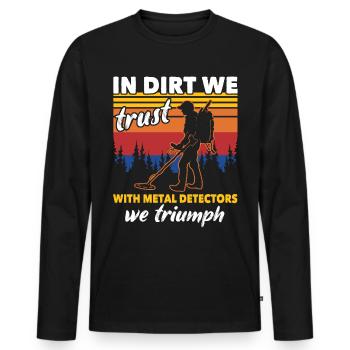 Dirt Fishing Probes - Men's Premium Organic Long Sleeve Shirt - black - Front - Nico (187cm)