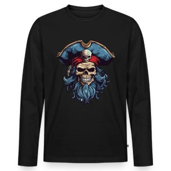 Sea Shanty Design Für Lieben Beim Singen Von - Männer Premium Bio Langarmshirt - Schwarz - Vorne - Nico (187cm)