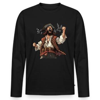 Sea Shanty Design Für Lieben Beim Singen Von - Männer Premium Bio Langarmshirt - Schwarz - Vorne - Nico (187cm)