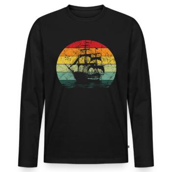 Sea Shanty Design Für Lieben Beim Singen Von - Männer Premium Bio Langarmshirt - Schwarz - Vorne - Nico (187cm)