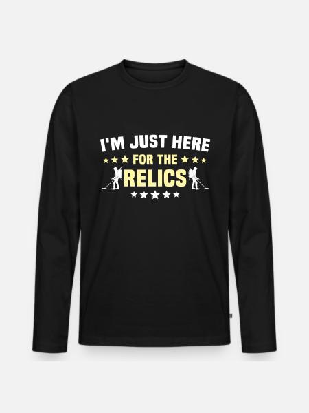 Reliktesucher Sondeln - Männer Premium Bio Langarmshirt - Schwarz