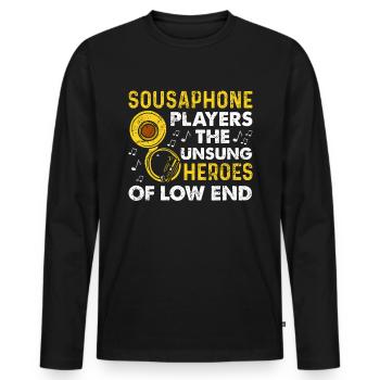 Funny Sousaphone Brass Band Player Marschband - Männer Premium Bio Langarmshirt - Schwarz - Vorne - Nico (187cm)