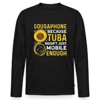 Funny Sousaphone Brass Band Player Marschband - Männer Premium Bio Langarmshirt - Schwarz - Vorne - Nico (187cm)
