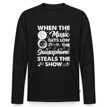 Funny Sousaphone Brass Band Player Marschband - Männer Premium Bio Langarmshirt - Schwarz - Vorne - Nico (187cm)