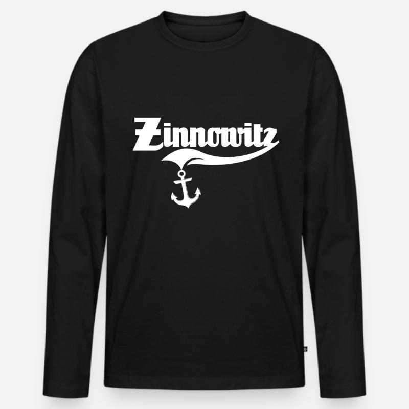 Zinnowitz Sprüche - Männer Premium Bio Langarmshirt - Schwarz