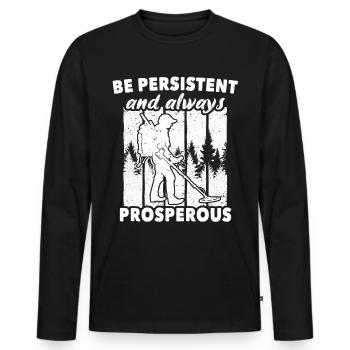Metalldetektor - Männer Premium Bio Langarmshirt - Schwarz - Vorne - Nico (187cm)