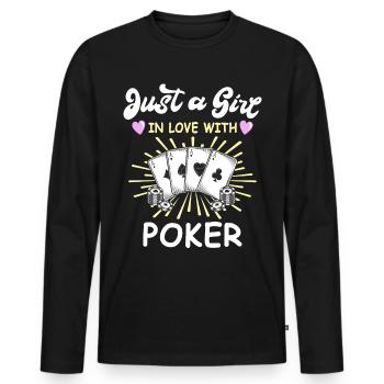 Poker Joueurs de poker - T-shirt manches longues Premium bio Homme - noir - Devant - Nico (187cm)
