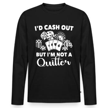Casino - Men's Premium Organic Long Sleeve Shirt - black - Front - Nico (187cm)