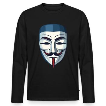 Cybersécurité Art Hacking Amateur Informatique Nerd - T-shirt manches longues Premium bio Homme - noir - Devant - Nico (187cm)