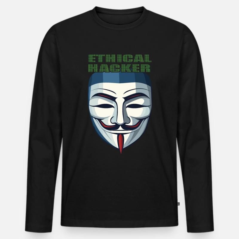 Ethischer Hacking -Analyst Ethische - Männer Premium Bio Langarmshirt - Schwarz