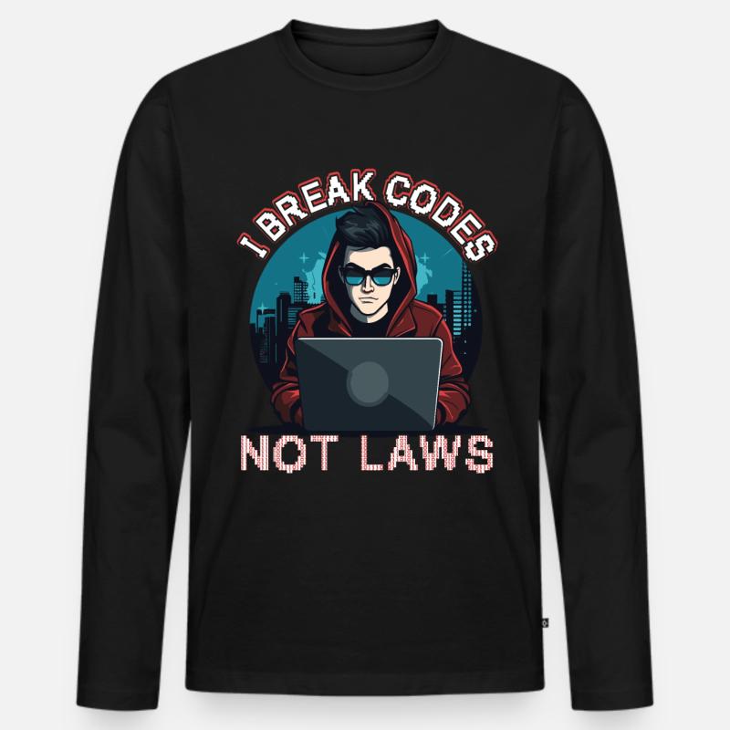 Ethischer Hacking -Analyst Ethische - Männer Premium Bio Langarmshirt - Schwarz