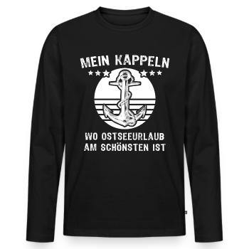 Kappeln Sprüche Kappelner - Männer Premium Bio Langarmshirt - Schwarz - Vorne - Nico (187cm)