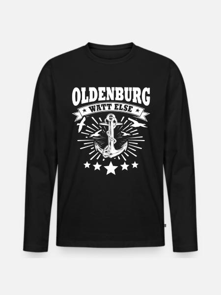 Oldenburg Oldenburger - Männer Premium Bio Langarmshirt - Schwarz