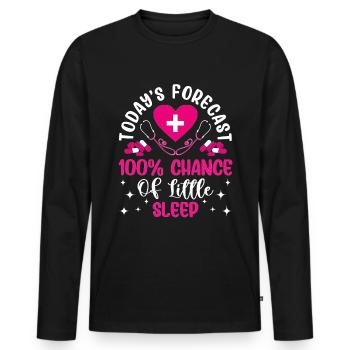 Drôle Psychiatrique - T-shirt manches longues Premium bio Homme - noir - Devant - Nico (187cm)