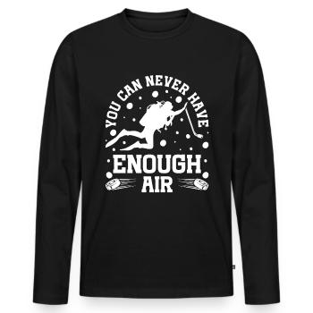 Au hockey subaquatique, on n’a jamais assez d’air - T-shirt manches longues Premium bio Homme - noir - Devant - Nico (187cm)