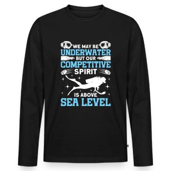 Der Wettbewerbssprint Befindet Sich Über Dem - Männer Premium Bio Langarmshirt - Schwarz - Vorne - Nico (187cm)