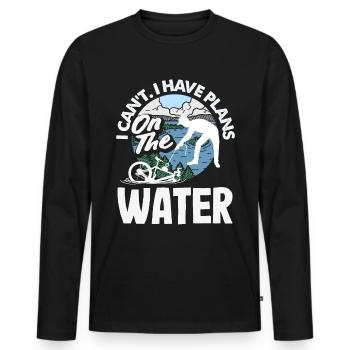 Magnetfischen Detektion Schatzsuche - Männer Premium Bio Langarmshirt - Schwarz - Vorne - Nico (187cm)