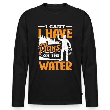 Magnetfischen Detektion Schatzsuche - Männer Premium Bio Langarmshirt - Schwarz - Vorne - Nico (187cm)