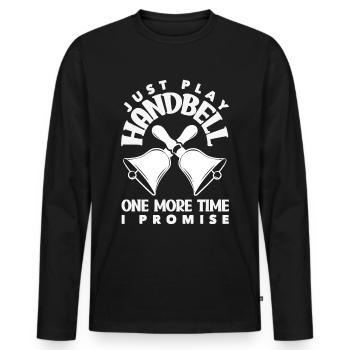 Choral Musical Instrument Hand Bell - Men's Premium Organic Long Sleeve Shirt - black - Front - Nico (187cm)