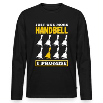 Choral Musical Instrument Hand Bell - Men's Premium Organic Long Sleeve Shirt - black - Front - Nico (187cm)