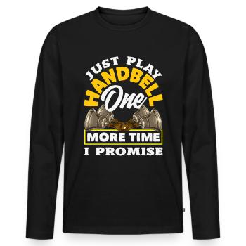 Choral Musical Instrument Hand Bell - Men's Premium Organic Long Sleeve Shirt - black - Front - Nico (187cm)