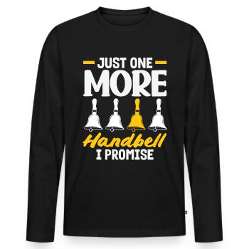 Choral Musical Instrument Hand Bell - Men's Premium Organic Long Sleeve Shirt - black - Front - Nico (187cm)