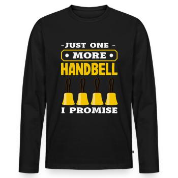 Choral Musical Instrument Hand Bell - Men's Premium Organic Long Sleeve Shirt - black - Front - Nico (187cm)